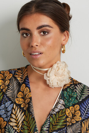 Halskettenband mit Blume - Flieder h5 Bild2
